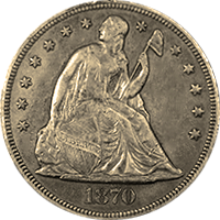 1870 Seated Liberty Dollar